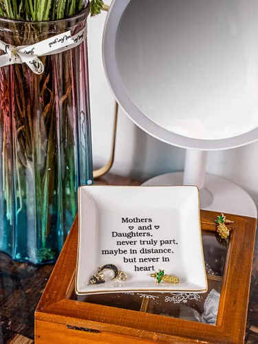 Miniatura 2 de Ueerdand Regalo para mamá de hija, día de la madre, Navidad, Acción de Gracias, regalo de cumpleaños para madre e hija, anillo de cerámica