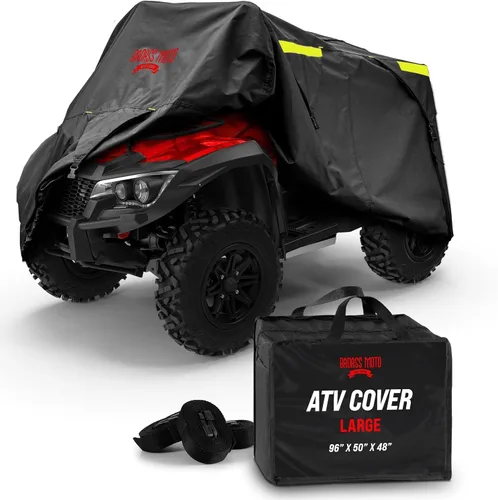 Miniatura 13 de Cubierta de protección para motocicleta de la marca Badass Motogear, con rayas reflectantes de seguridad nocturnas, escudos de calor