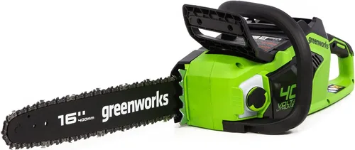 Greenworks Motosierra inalámbrica sin escobillas de 40 V y 16 pulgadas (Gen 2) (ideal para tala de árboles, ramas, podas y leña/más de 75