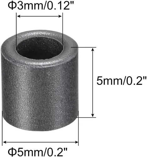 Miniatura 2 de MECCANIXITY Anillo de ferrita RFI EMI filtro de supresión de ruido 0.118x0.197x0.197 in (IDxODxH) para transmisión de potencia, cable de audio