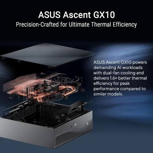 Miniatura 7 de Asus Ascent GX10-GG0010BN Computadora de escritorio con IA - ARM Cortex X925-128 GB - 1 TB PCI Express NVMe 4.0 x4 SSD - Gris estelar - NVIDIA GB10