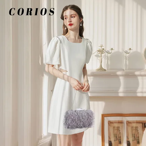 Miniatura 2 de CORIOS Bolsos de mano pequeños para mujer, bolso de noche esponjoso