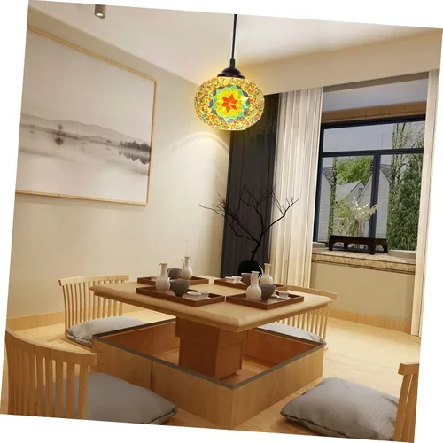 Miniatura 2 de DOITOOL Elegante pantalla decorativa para el hogar, pantalla de cristal de reemplazo para lámparas de mosaico, cubierta de lámpara de mesa de diseño