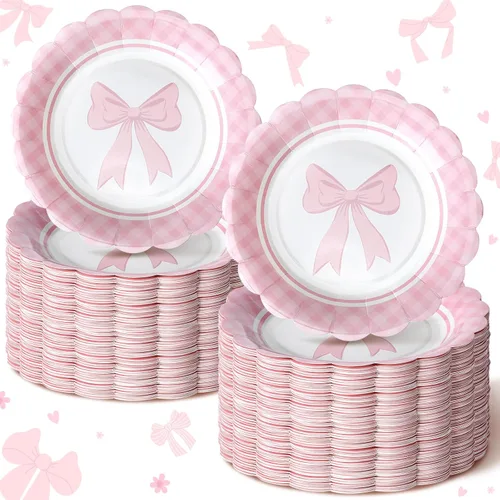 Miniatura 13 de 100 platos de papel florales azules, desechables, para bebé, despedida de soltera, suministros de fiesta, platos de postre florales, bandeja