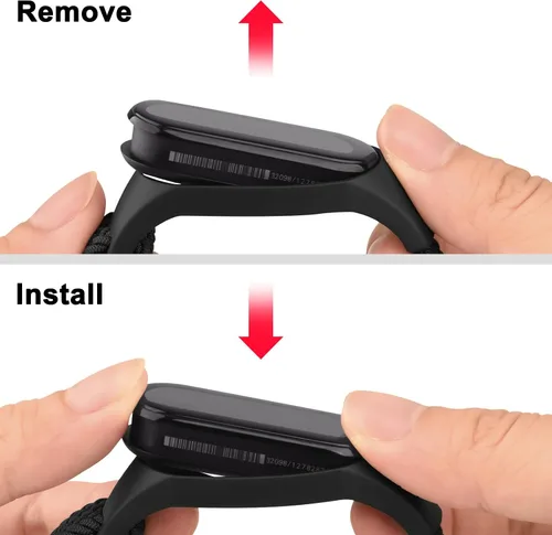 Miniatura 5 de Bandas elásticas para Amazfit Band 5 correas de repuesto para mujeres y hombres, correa de nailon trenzado suave para hombre y mujer, correa