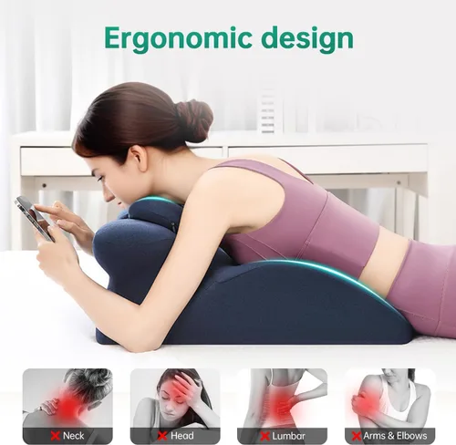 Miniatura 6 de MOONYOOY Almohada ergonómica de espuma viscoelástica para dormir, reflujo ácido y alivio de la ERGE, almohada de apoyo de cama elevada para dolor