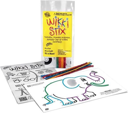 Miniatura 7 de WikkiStix Paquete de Actividad Animal - Incluye 12 Animales del Zoológico con Actividad Práctica y Dato Divertido en Cada Uno, ¡Hecho en los Estados