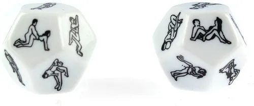 Miniatura 2 de 2 piezas de dados divertidos de posición sexual de 12 lados para despedida de soltero o parejas adultas, juguetes novedosos para regalo