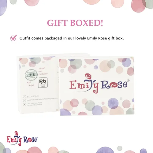 Miniatura 7 de Emily Rose - Conjunto de 4 jeans elásticos azules ajustados + 3 camisetas de manga larga (guepardo blanco y rosa) - Juego de armario básico