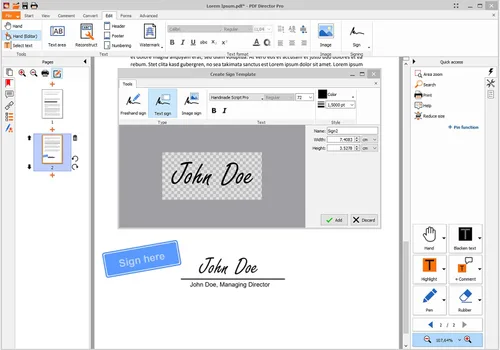 Miniatura 4 de easyPDF - merges PDF files - splits PDF documents - adds and deletes pages - PDF editing software compatible with Windows 11, 10, 8 , 7