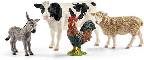 Miniatura 11 de Schleich Farm World - Figura de vaca Braunvieh - Juguete de animal de granja altamente detallado y duradero, juego divertido y educativo para niños