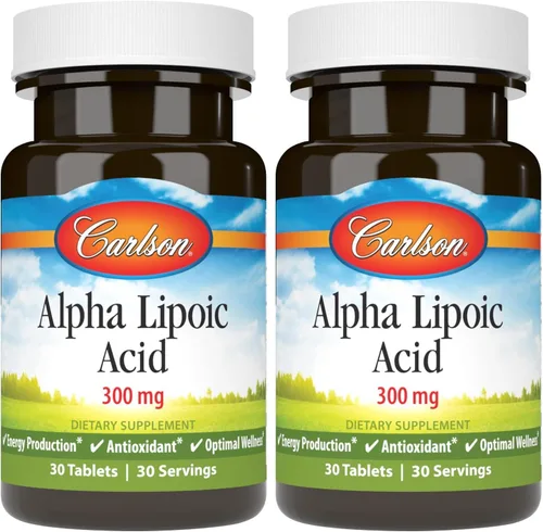 Miniatura 9 de Carlson - Ácido Alfa Lipoico, 300 mg, Producción de Energía, Antioxidante Universal, 30 Tabletas