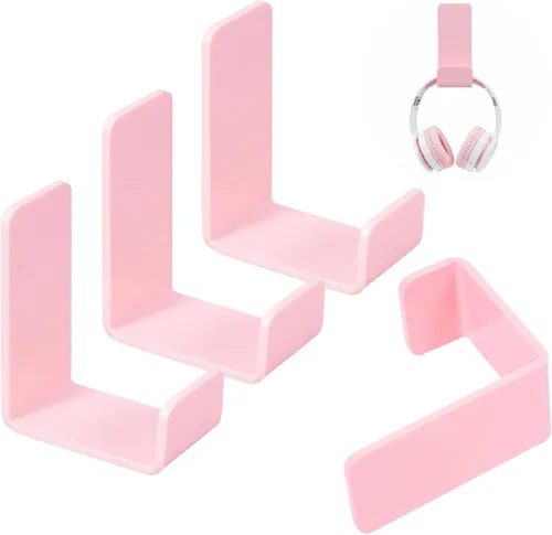 Miniatura 10 de Weewooday 4 Piezas Colgador para Auriculares Soporte de Escritorio Adhesivo Gancho para Auriculares Montaje en Pared Soporte para Auriculares