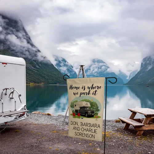 Miniatura 3 de Home is Where We Park It - Bandera para camping o camión