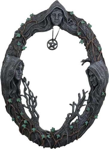 Miniatura 8 de fenlan Triple Moon Goddess - Espejo de pared con espejo retro puntiagudo