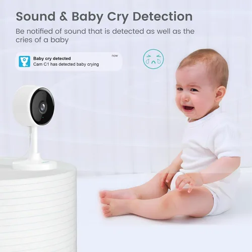 Miniatura 3 de litokam Cámaras interiores para seguridad del hogar con visión nocturna, cámara para mascotas con aplicación de teléfono, cámara de seguridad WiFi