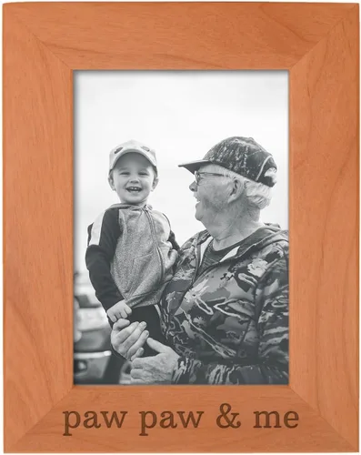 Miniatura 36 de Personalized Gifts Grandpa Gift Grandpa and Me Grandchild - Marco de fotos de madera natural grabado de 4 x 6 pulgadas, diseño de paisaje