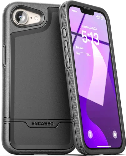 Miniatura 19 de ENCASED Funda a prueba de golpes compatible con iPhone 14, funda ultra protectora resistente para teléfono, serie Rebel (negro)