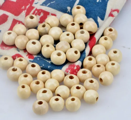 Miniatura 2 de AD Beads Cuentas de madera con espacio libre para manualidades, cuentas de madera con agujero grande surtidas para hacer collares, pulseras