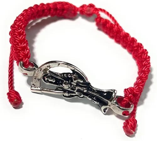 Miniatura 6 de Pulsera de hilo rojo Pulsera Roja de hilo de la Santa Muerte