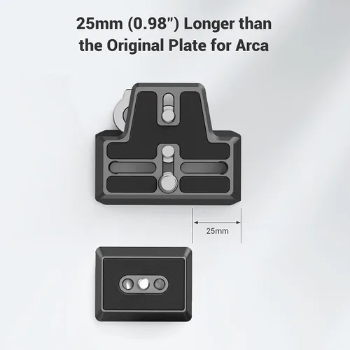 Miniatura 4 de SMALLRIG Placa de liberación rápida extendida para Arca tipo estándar compatible con DJI RS 2 / RSC 2 / RS 3 / RS 3 Pro/RS 4/RS 4 Pro/RS 5 Gimbal