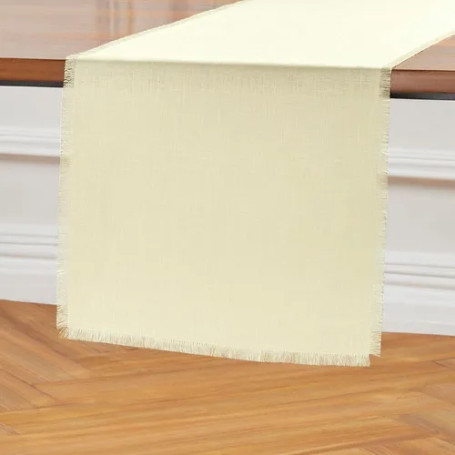 Miniatura 26 de Solino Home Camino de mesa de lino de remolacha de 72 pulgadas de largo, con flecos, 100% lino puro, camino de mesa de comedor de 14 x 72 pulgadas
