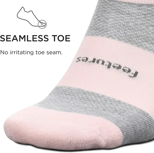 Miniatura 4 de Feetures Calcetines tobilleros acolchados de alto rendimiento Calcetines invisibles para mujeres y hombres con lengüeta en el talón (1 par)