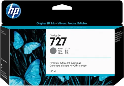 Miniatura 2 de HP HEWB3P24A 727 Cartucho de tinta, rendimiento estándar, gris