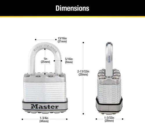 Miniatura 6 de Master Lock M1XD Magnum - Candado resistente con llave, 1 paquete