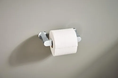 Miniatura 6 de Moen Genta LX - Soporte para papel higiénico de cromo moderno con montaje en pared y pivote, soporte moderno para rollo de papel higiénico