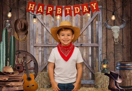 Miniatura 4 de Fondo de vaquero occidental de 7 x 5 pies, decoración rústica del oeste de la casa, de madera, granero, fotografía de fondo para niño bebé, cartel