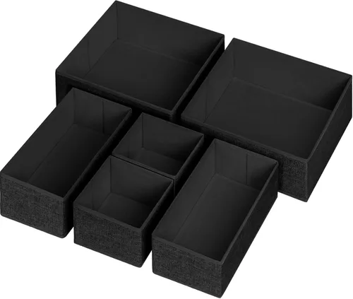 Miniatura 13 de Criusia Paquete de 6 organizadores de cajones de ropa, organizador plegable de tela para ropa, organizador de cajones de ropa interior, calcetines