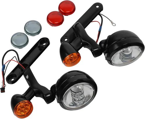 Miniatura 3 de Green-L Luz antiniebla LED para Harley 1997-2013 Touring Street Glide Electra Glide Road King Spotlight 4.5 pulgadas Foglight indicador de lámpara