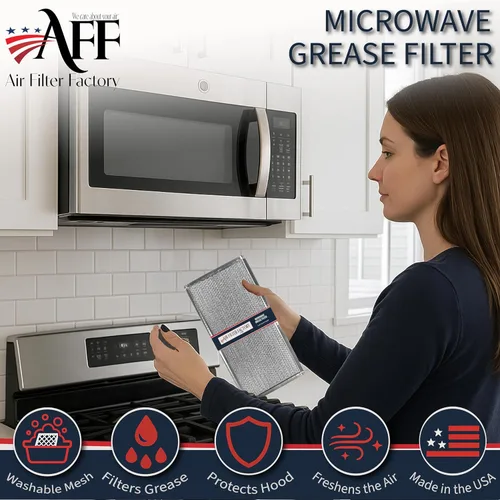 Miniatura 3 de Air Filter Factory Reemplazo para PS3650910 Whirlpool 5.87 x 13 x 0.09 pulgadas Horno microondas Grasa de malla de aluminio Filtro de ventilación