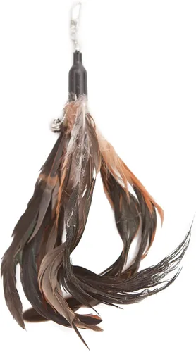 Miniatura 5 de Paquete de 6 repuestos de plumas de juguetes para gatos: añade vida al juguete favorito de tu gato con este paquete múltiple de recarga de plumas