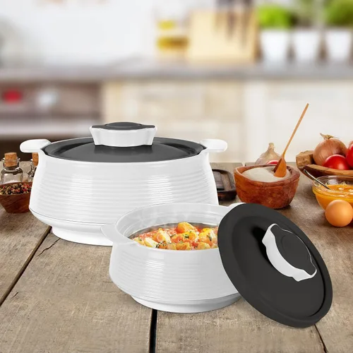 Miniatura 5 de Milton Cacerola para comida caliente, olla caliente de acero inoxidable con aislamiento de doble pared interior con tapa, caja para servir comida