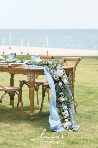 Miniatura 5 de Ling's moment Guirnalda de flores, eucalipto y rosa de 6 pies, decoración de mesa de novios para recepción de boda, guirnalda floral de arco