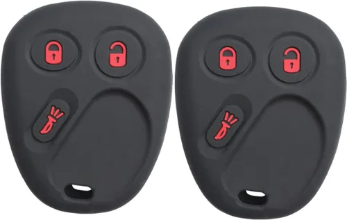 2 piezas de goma 3 botones protector de llavero remoto funda funda funda entrada sin llave para LHJO11 Chevrolet Chevy Sivlerado 1500 2500 Equinox