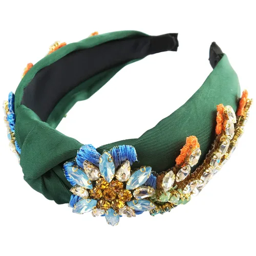 Miniatura 13 de Diademas barrocas de cristal con diamantes de imitación para mujer, banda bordada para el cabello, exquisita banda para el cabello, disponible en 5