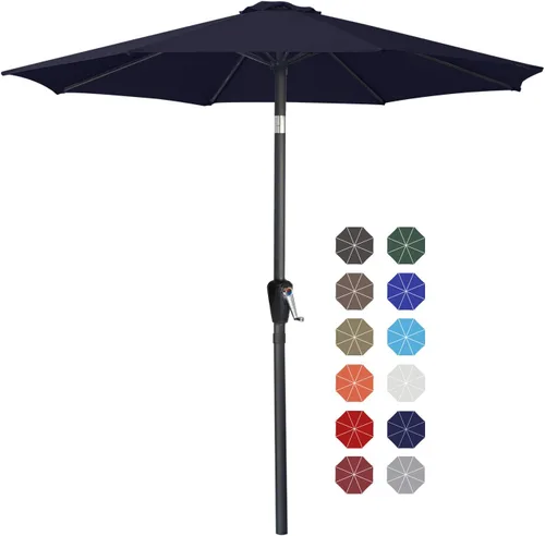 Miniatura 50 de ABCCANOPY Sombrilla de patio al aire libre de 7.5 pies, sombrilla de mesa con protección UV con manivela para una fácil instalación, adecuada