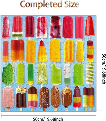 Miniatura 6 de Rompecabezas de 500 piezas para adultos, adolescentes y niños, regalo feliz para la familia, paletas coloridas (paletas de monstruo)