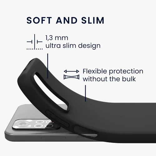 Miniatura 2 de kwmobile Funda compatible con Xiaomi Redmi Note 11 / Note 11S - Funda protectora de silicona TPU suave y delgada - Negro mate