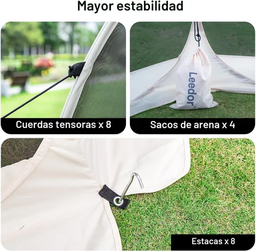 Miniatura 6 de Alvantor Tienda de campaña desplegable para casa, cenador instantáneo al aire libre con mosquitera y protección solar UPF 50+, refugio portátil