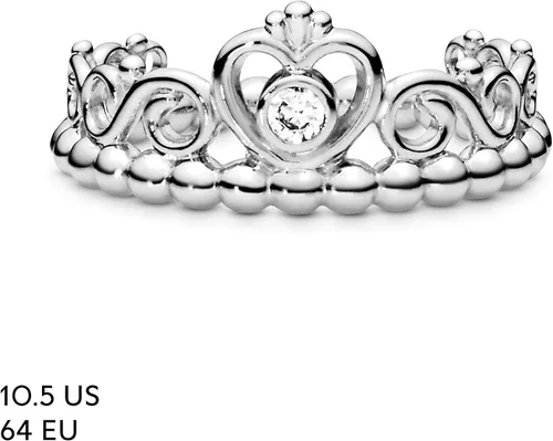 Miniatura 7 de Pandora Anillo de corona de tiara de princesa, anillo de plata de ley para mujer, anillo apilable, regalo para ella, plata de ley con circonita