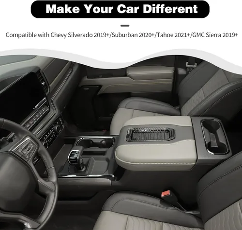 Miniatura 3 de Funda organizadora para reposabrazos central interior Chevy Silverado compatible con Chevy Silverado 2019+ /Suburban 2020+ /Tahoe 2021+ /GMC Yukon