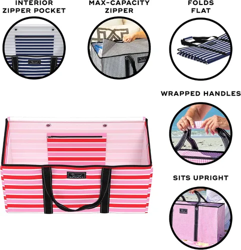 Miniatura 2 de SCOUT Errand Boy - Bolso utilitario extra grande y ligero con cremallera separable, plegable para comestibles y mercado o playa