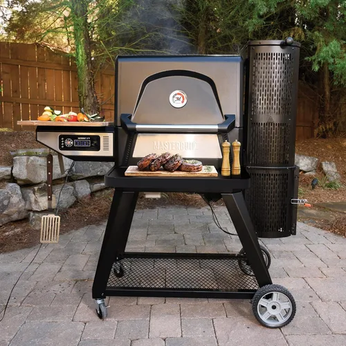 Miniatura 5 de Masterbuilt Gravity Series 560 - Parrilla de carbón digital y ahumador con recubrimiento en polvo de acero para fuente de fuente para soportar hasta