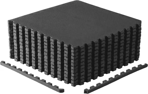 Miniatura 29 de CAP Puzzle Exercise Mats 3/4” Thick EVA Interlocking Foam Tiles for Home Gym Flooring Multiple Options Guijarro - Negro
