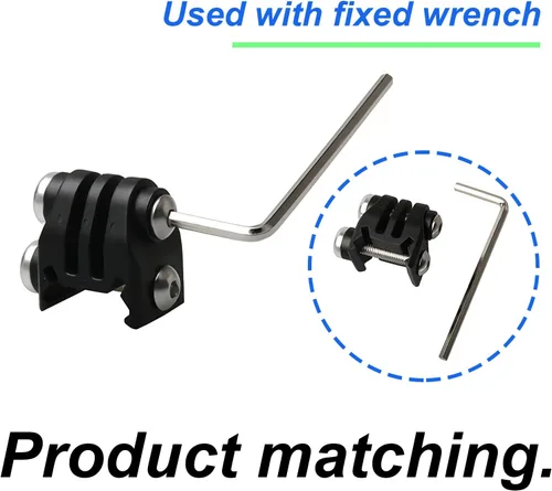 Miniatura 5 de Soporte de riel de pistola para GoPro, adaptador de montaje en riel Picatinny de 0.787 in compatible con cámara de acción
