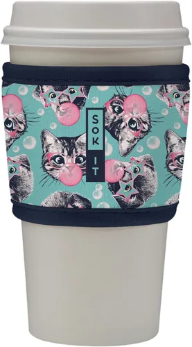 Miniatura 138 de Sok It HotSok Coffee & Tea - Funda de neopreno con aislamiento reutilizable (floral abstracto)